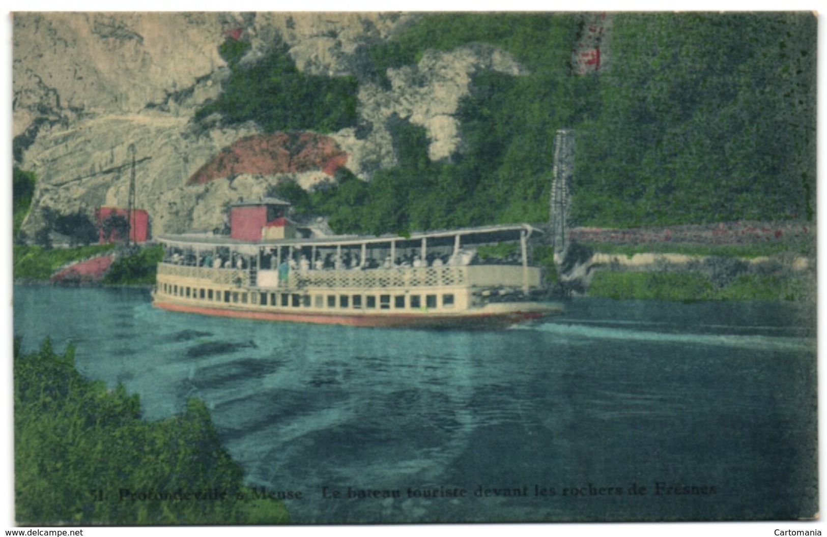 Profondeville-sur-Meuse - Le Bâteau Touriste Devant Les Rochers Des Fresnes - Profondeville