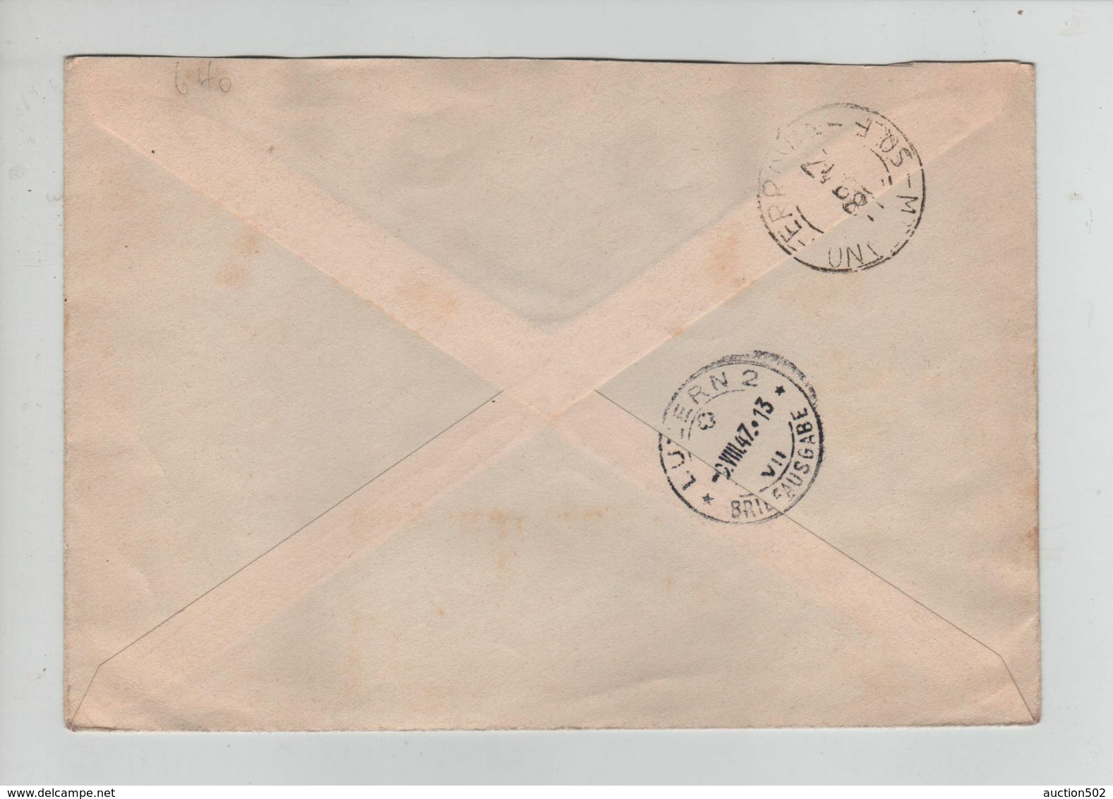 471PR/ San Marino Registered Cover 1947 > Switzerlannd Lucerne Arrival Cancellation - Lettres & Documents
