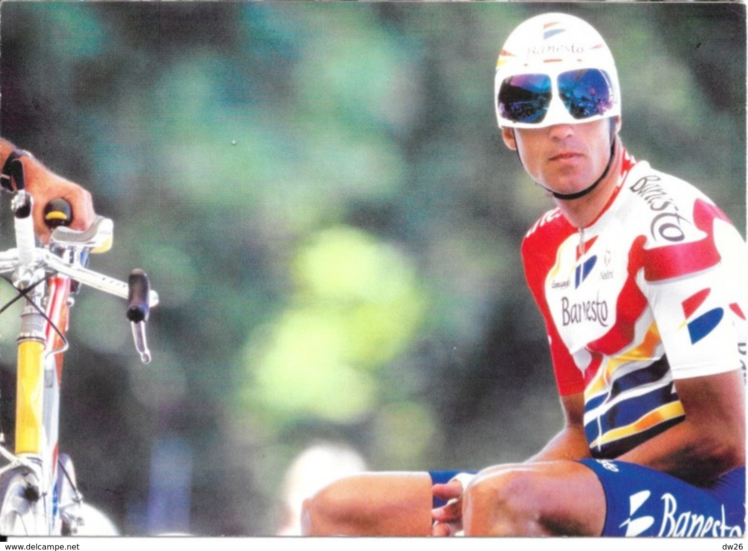 Cyclisme: Tour De France 1996 - Miguel Indurain (cinq Succès) Avant Un Contre La Montre - Photo L'Equipe - Ciclismo