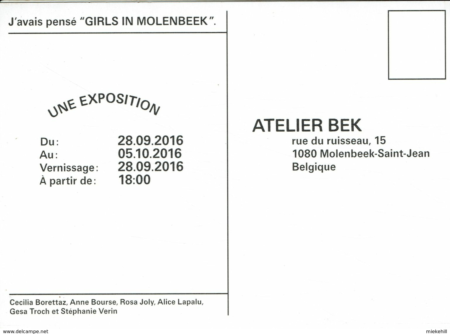 MOLENBEEK -GIRLS-ATELIER BEK-RUE DU RUISSEAU - Molenbeek-St-Jean - St-Jans-Molenbeek