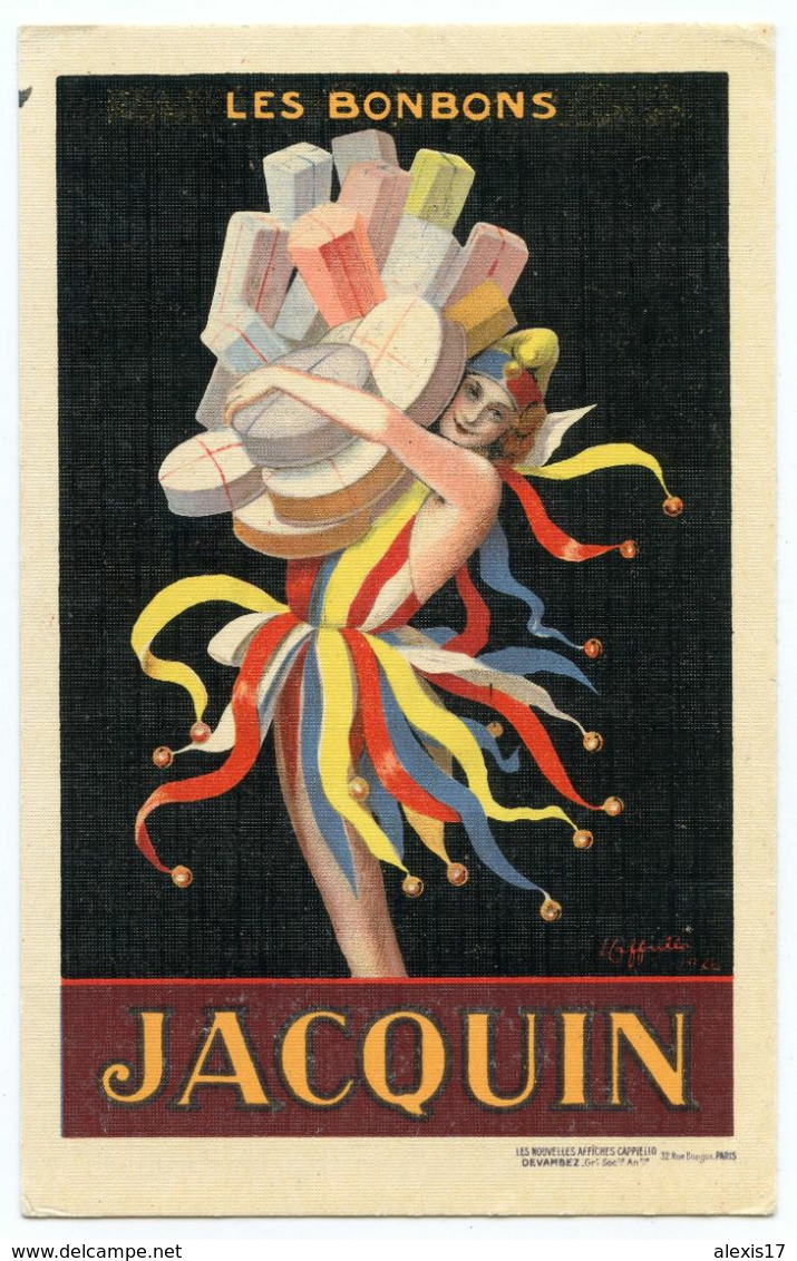 Les Bonbons Jacquin.illustrateur Cappiello- écrite En1931.publicitaire Ancienne.pub.publicité - Cappiello