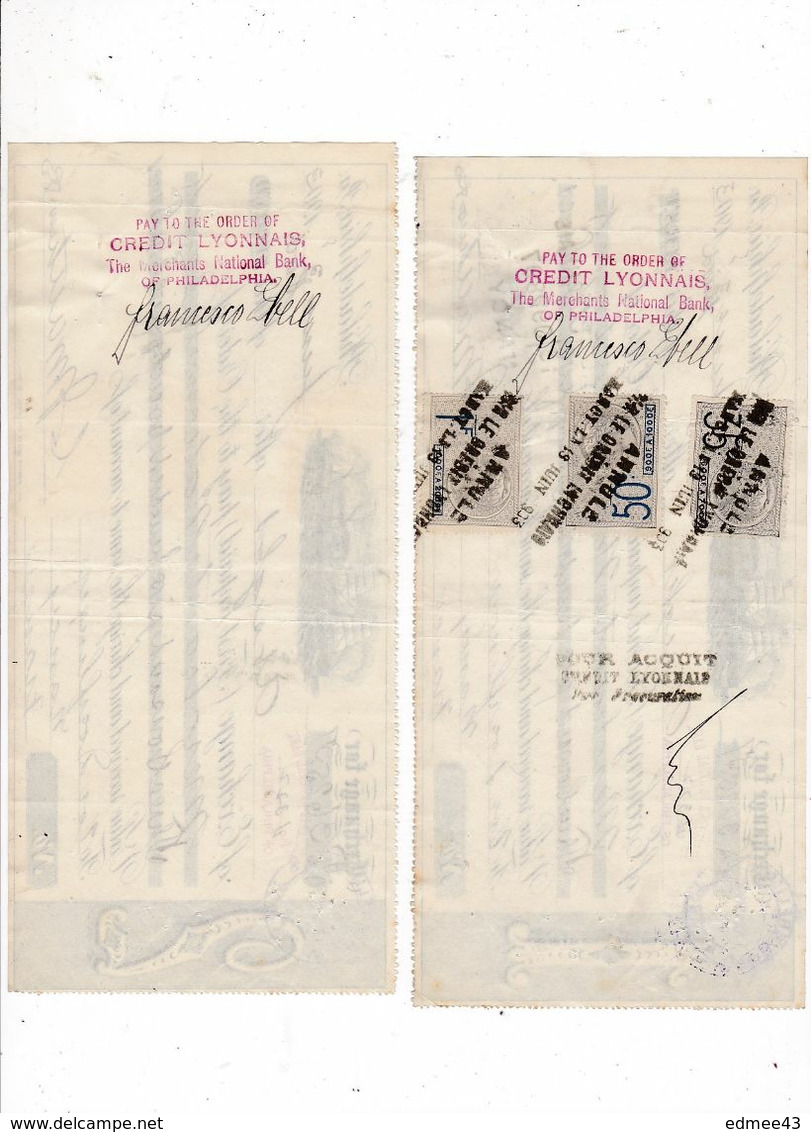 Lot De 4 Documents Rares 1903 New York, London, Philadelphia - United States