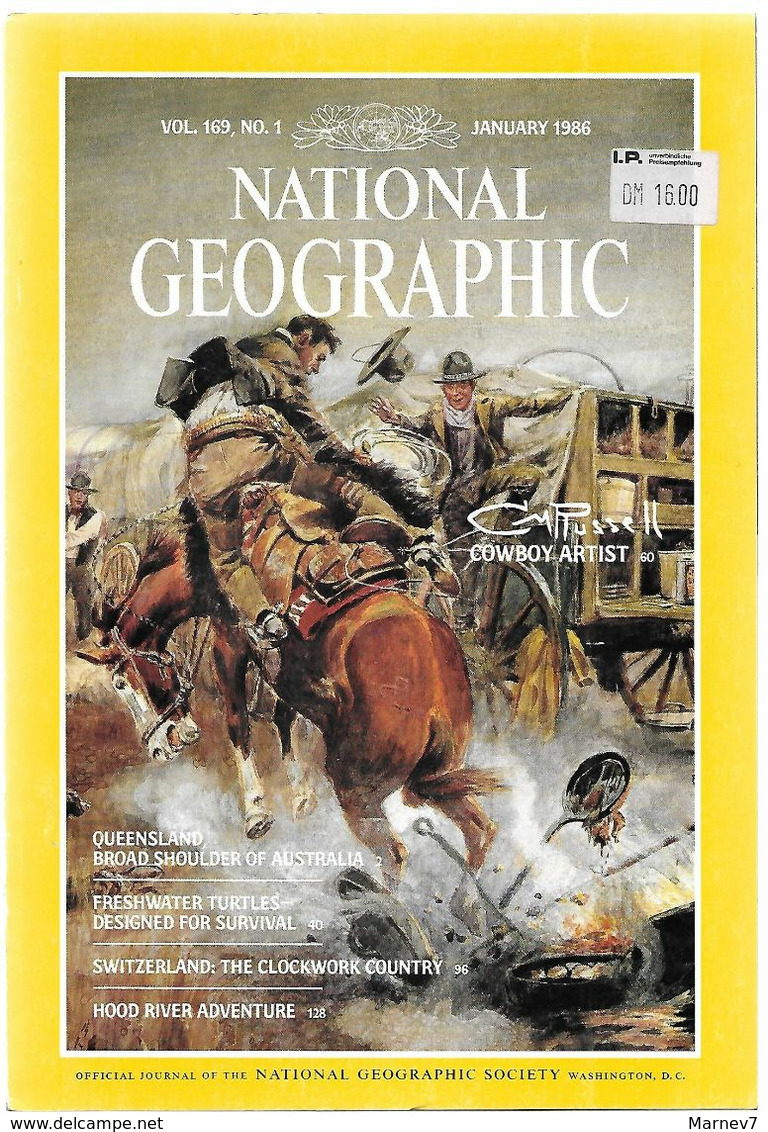 Revue En Anglais - National Géographic N° 169 - Janvier 1986 - Cow-boy Artist - Par Charles RUSSEL - Artiste Peintre - - Storia