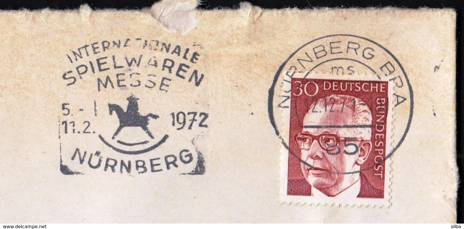 Germany Nurnberg 1971 / Internationale Spielwarenmesse 1972 / Toys Fair / Horse / Machine Stamp - Marionnetten