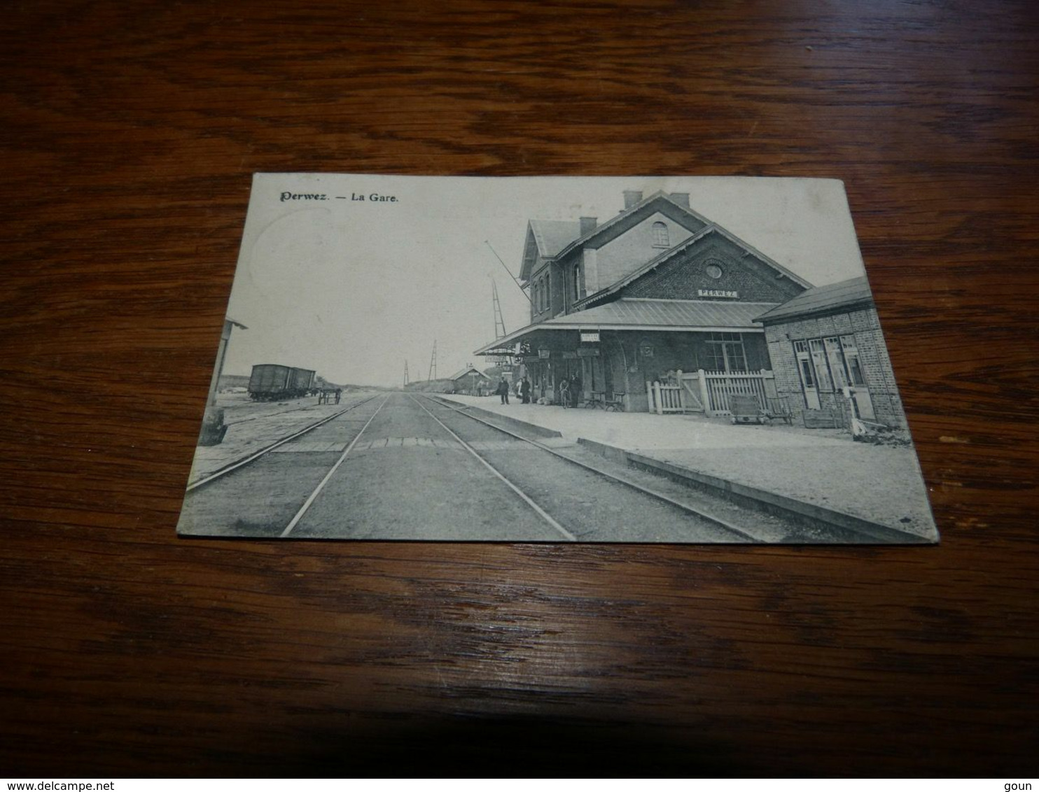 BC12-3 Carte Postale Gare De Perwez Animation - Carte Voyagée - Perwez