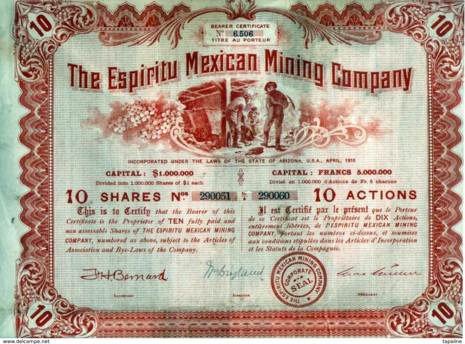 THE ESPIRITU MEXICAN MINING COMPAGNY - Mines