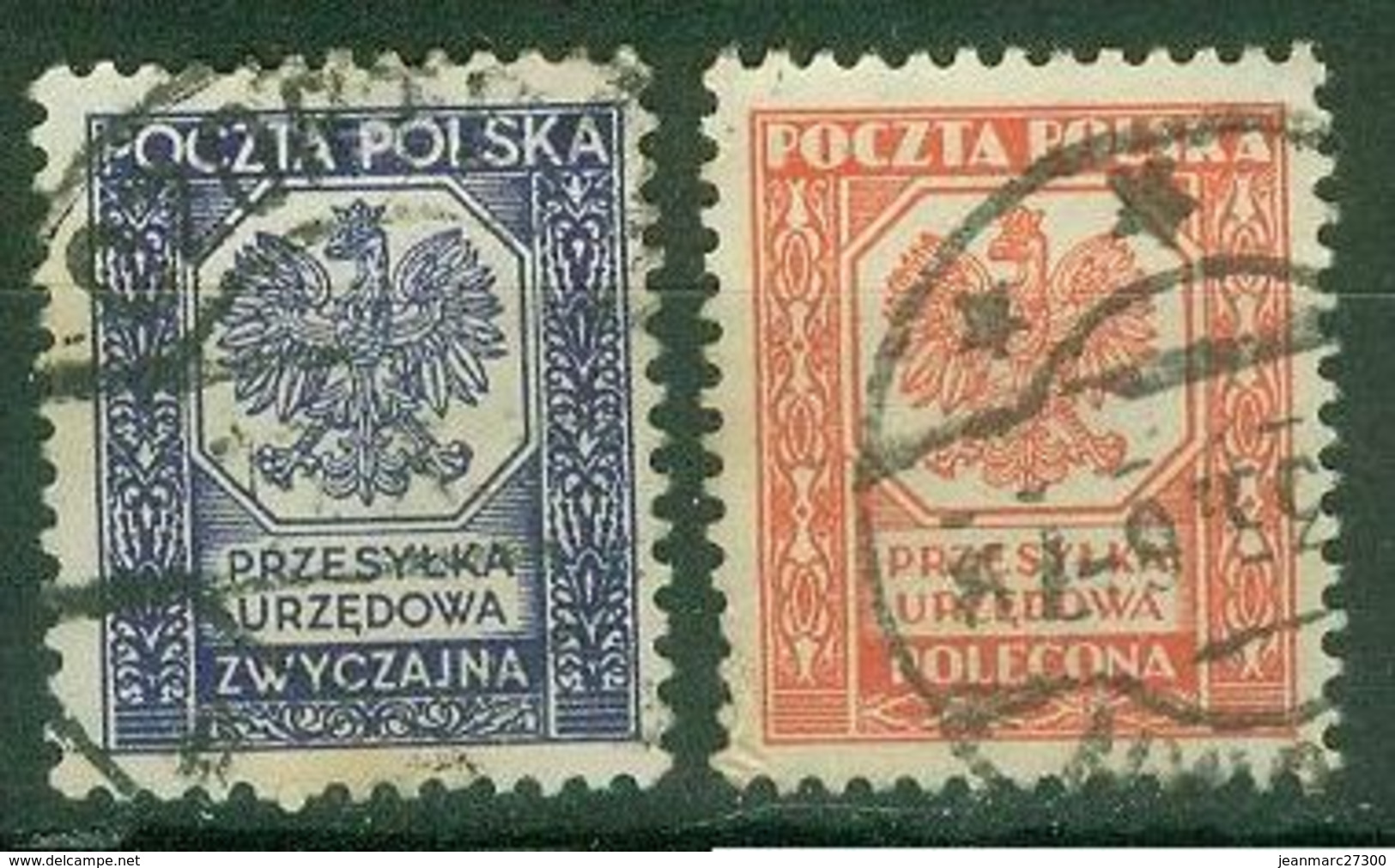 Pologne SERVICE YT N° 19 20  LIQUIDATION 42 - Oficiales