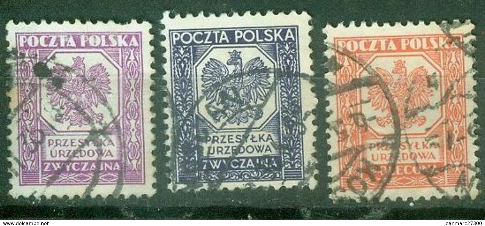 Pologne SERVICE YT N° 17 19 20  LIQUIDATION 41 - Service