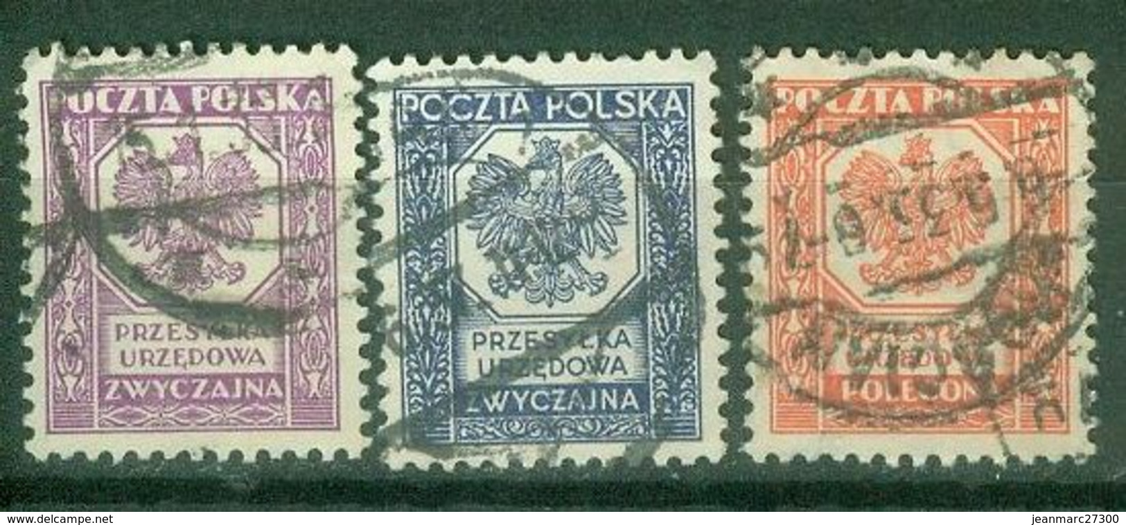 Pologne SERVICE YT N° 17 19 20  LIQUIDATION 40 - Dienstzegels