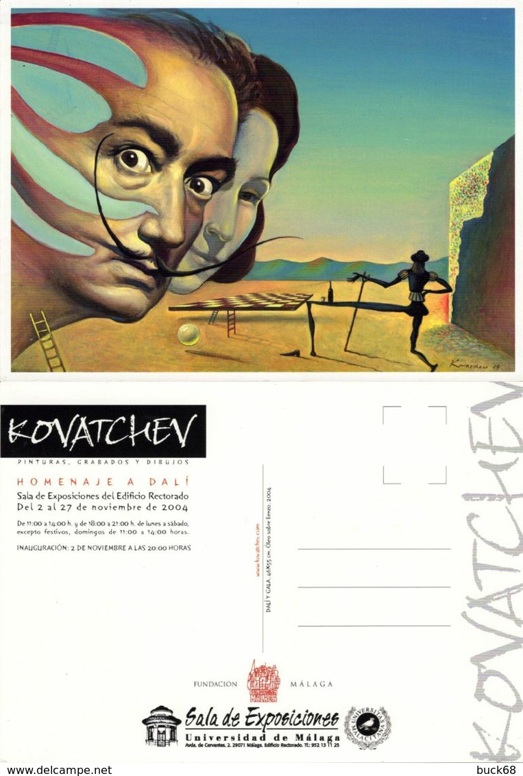 CPM Carte Postale Hommage à Salvador DALI Exposition 2004 Peinture à L'Universite De MALAGA Epagne España - Schilderijen