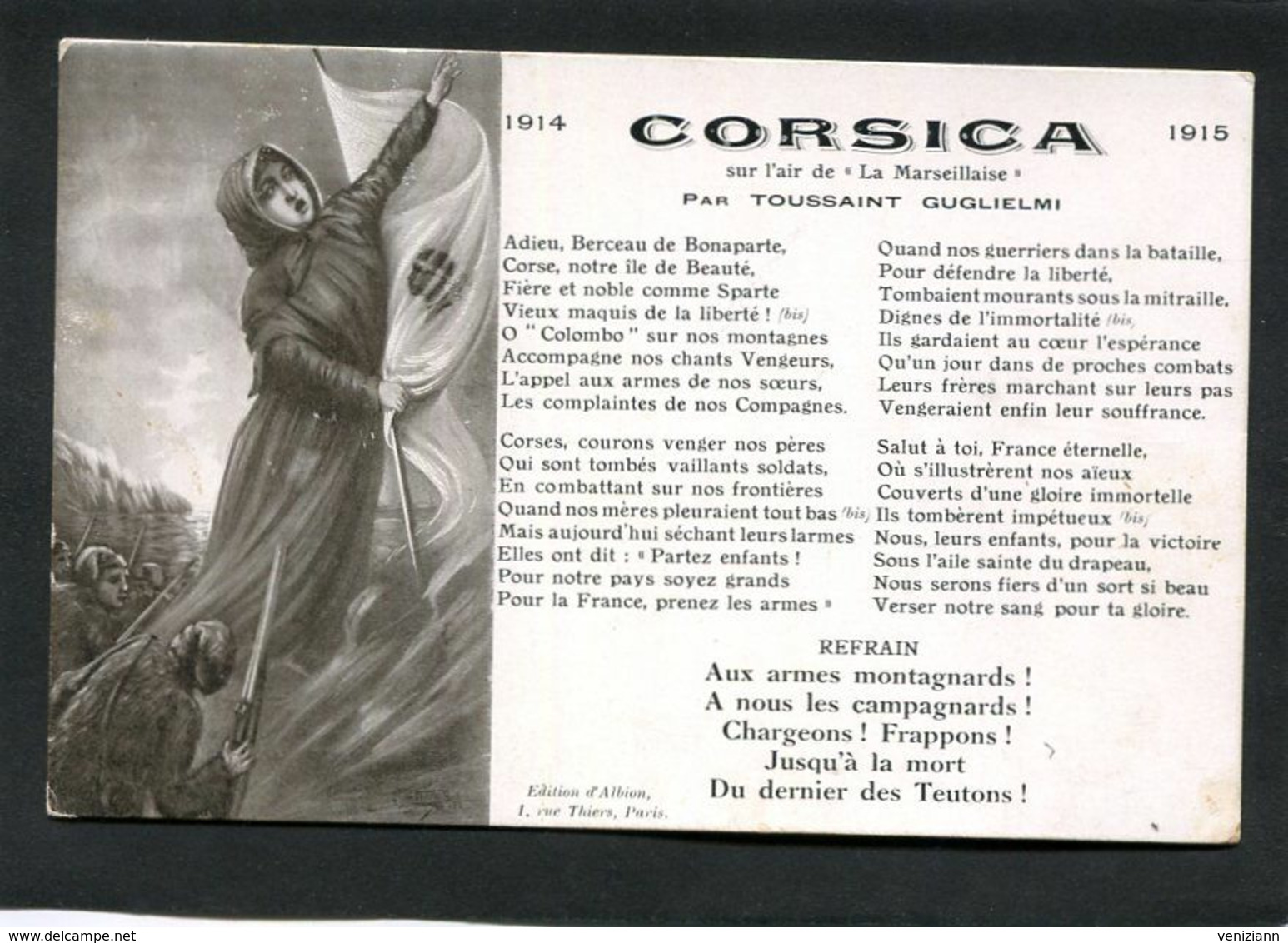 CPA - CORSICA Sur L'air De La Marseillaise - Oorlog 1914-18