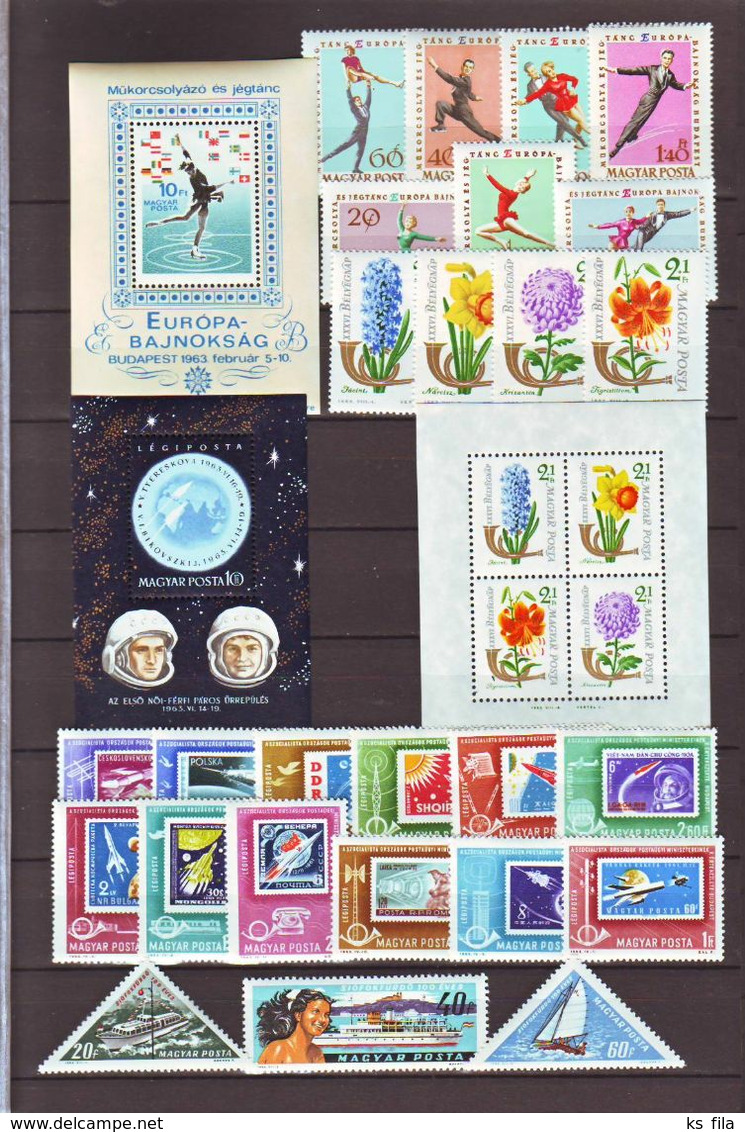 HUNGARY 1963 Full Year 87 Stamps + 3 S/s - Années Complètes