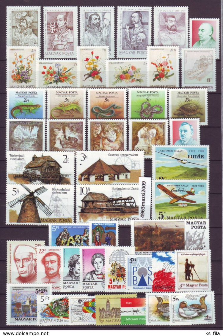 HUNGARY 1989 Full Year 52 Stamps + 6 S/s - Full Years