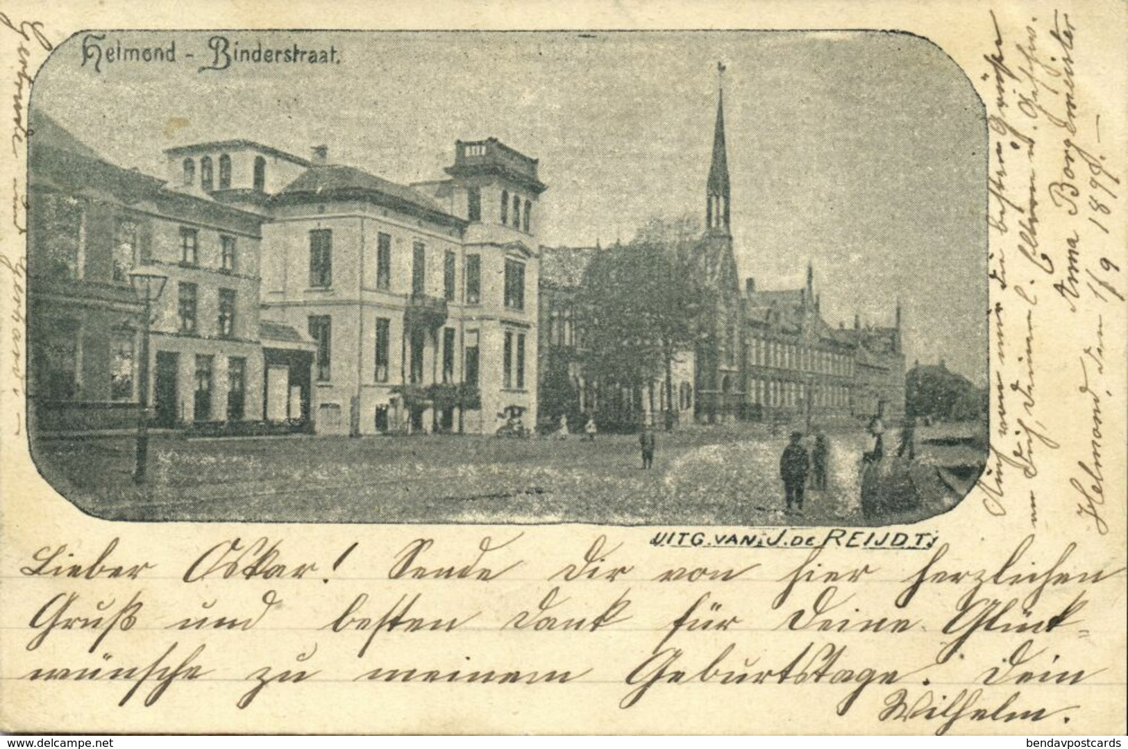 Nederland, HELMOND, Binderstraat (1899) J. De Reijdt Ansichtkaart - Helmond