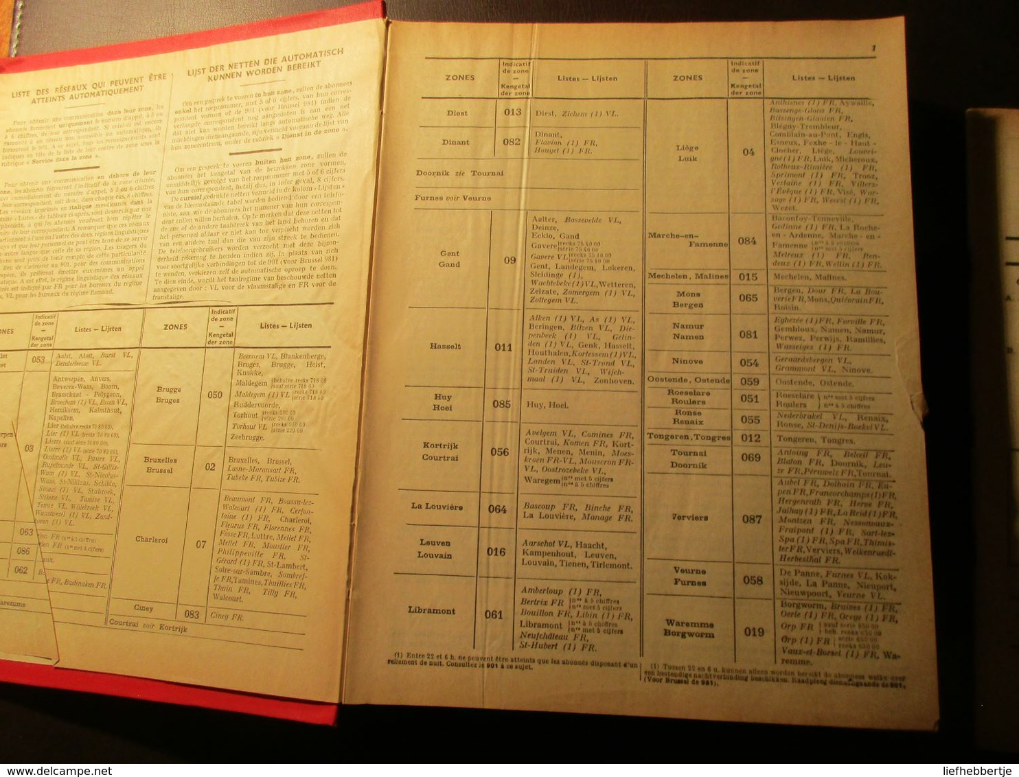 Officiële Naamlijst Der Telefonen - Indicateur ... Téléphones  = Brussel / Bruxelles  - Telefoonboek - Adresboek  1957 - Geschichte