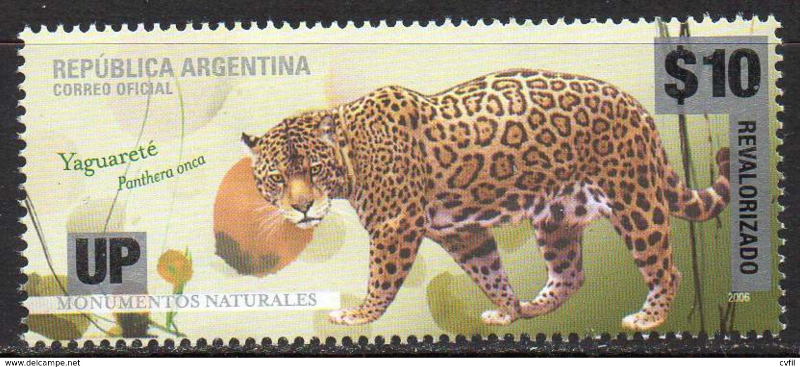 ARGENTINA 2018. Revalorizado UP $10 On Yaguareté, Mint NH - Unused Stamps