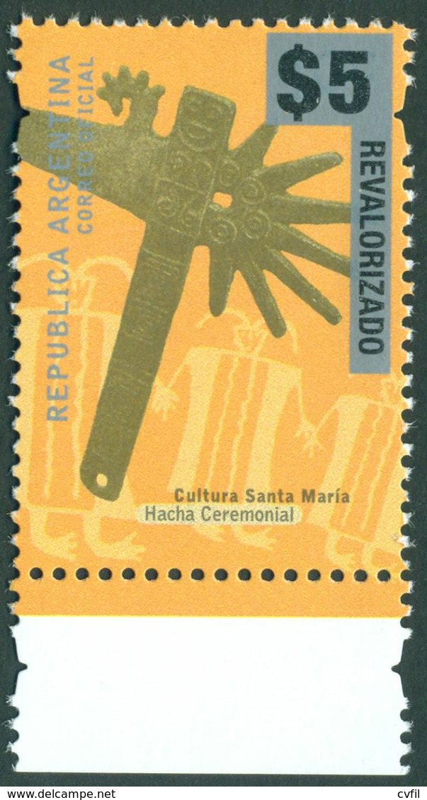 ARGENTINA 2018. Revalorizado $5 On 10c Ceremonial Hatchet, Mint NH (dull Gum) - Ungebraucht