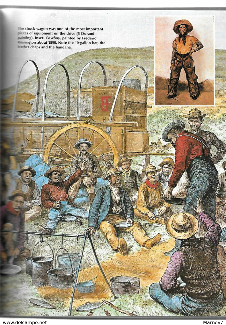 Livre en Anglais - The OLD WEST - Far West -History of Cowboys and Indians - Histoire illustrée cow-boys et Indiens