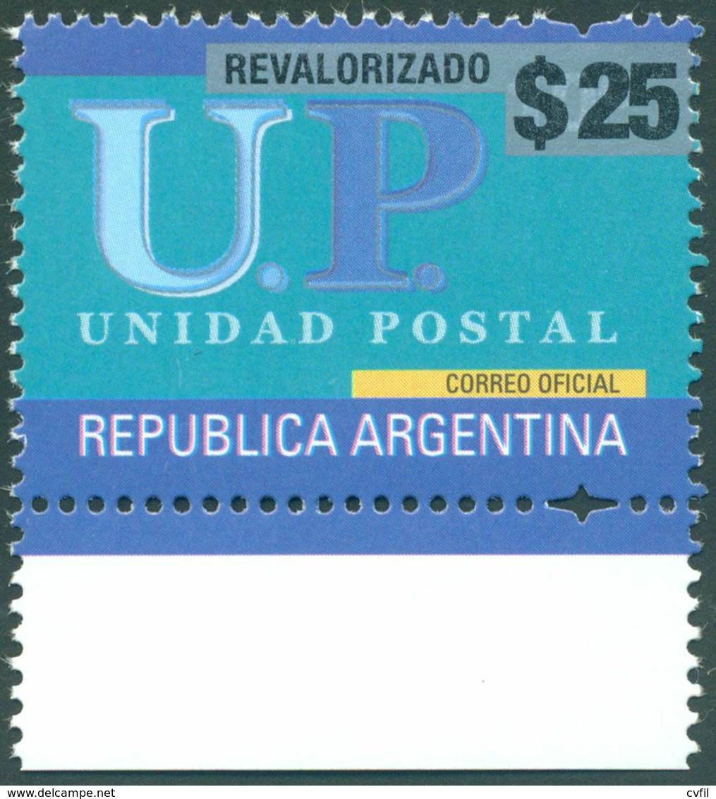 ARGENTINA 2018. Revalorizado UP $25 On 10c, Unidad Postal Perforated, Mint NH - Unused Stamps