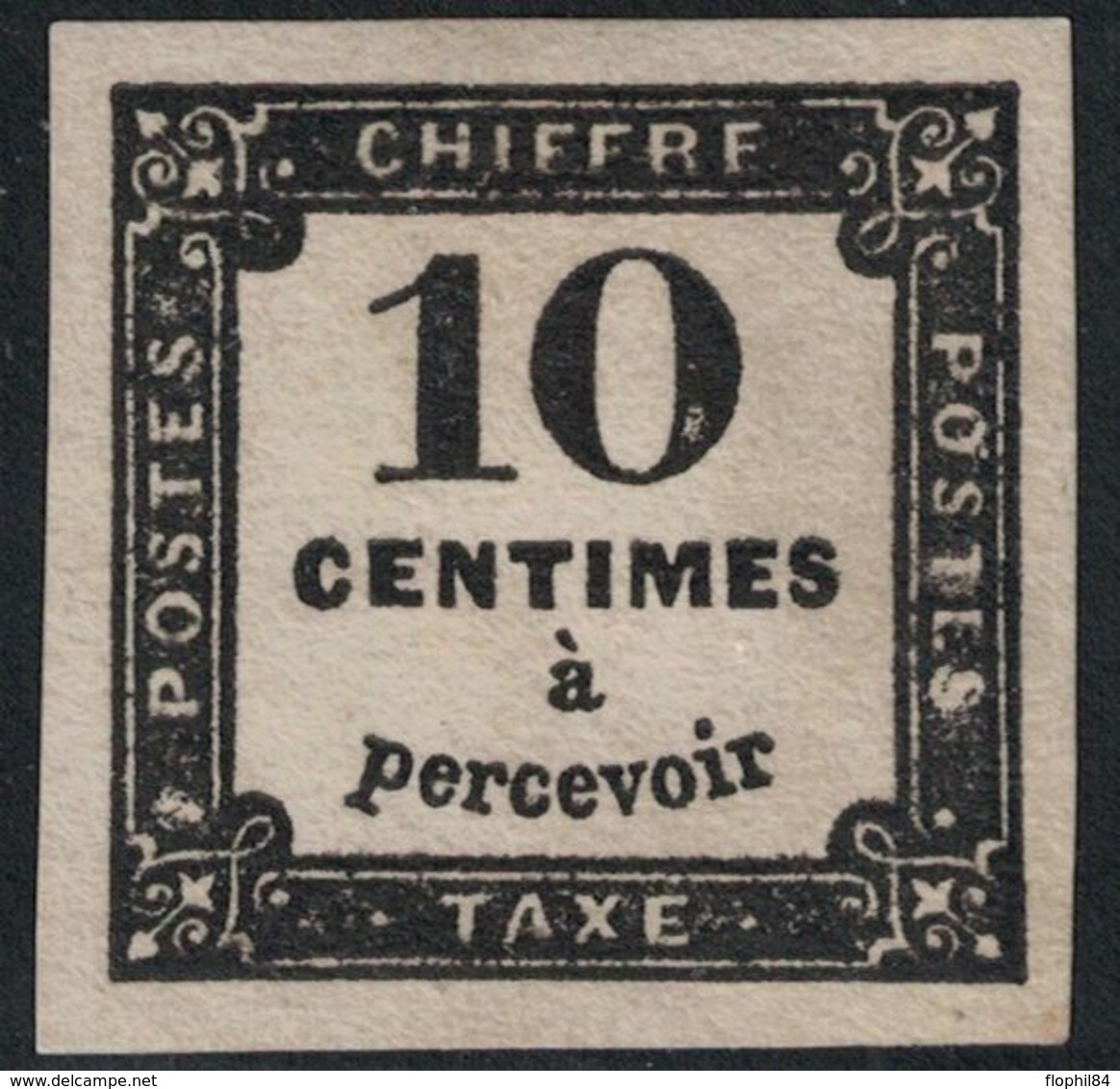 TAXE - N°2 - 10c NOIR - NEUF SANS GOMME - BELLES MARGES - COTE 60€ . - 1859-1959 Usati