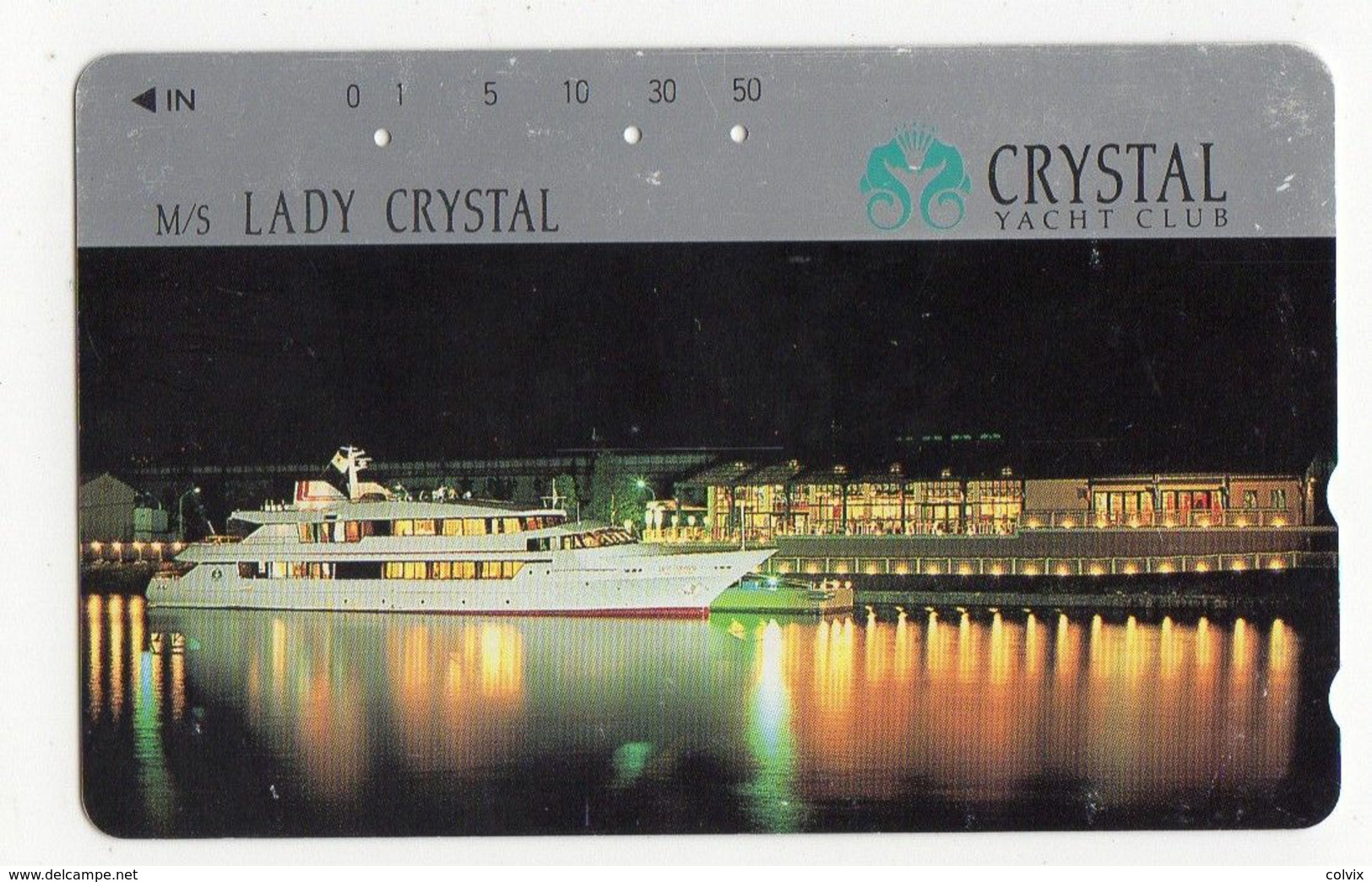 JAPON TELECARTE BATEAU M/S LADY CRYSTAL YACHT CLUB - Bateaux