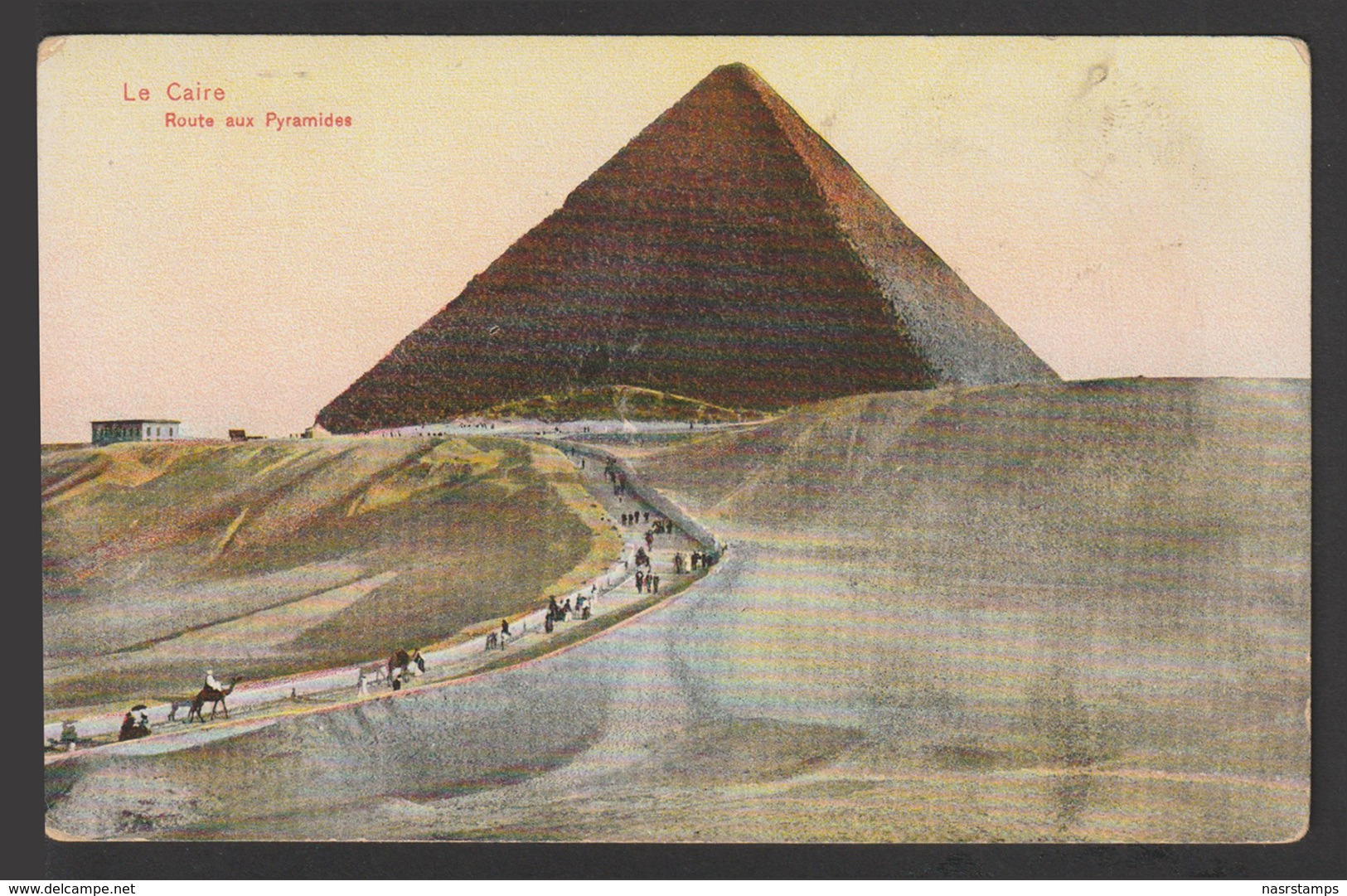 Egypt - Very Rare - Vintage Post Card - Road To The Pyramids - Cairo - 1866-1914 Khédivat D'Égypte