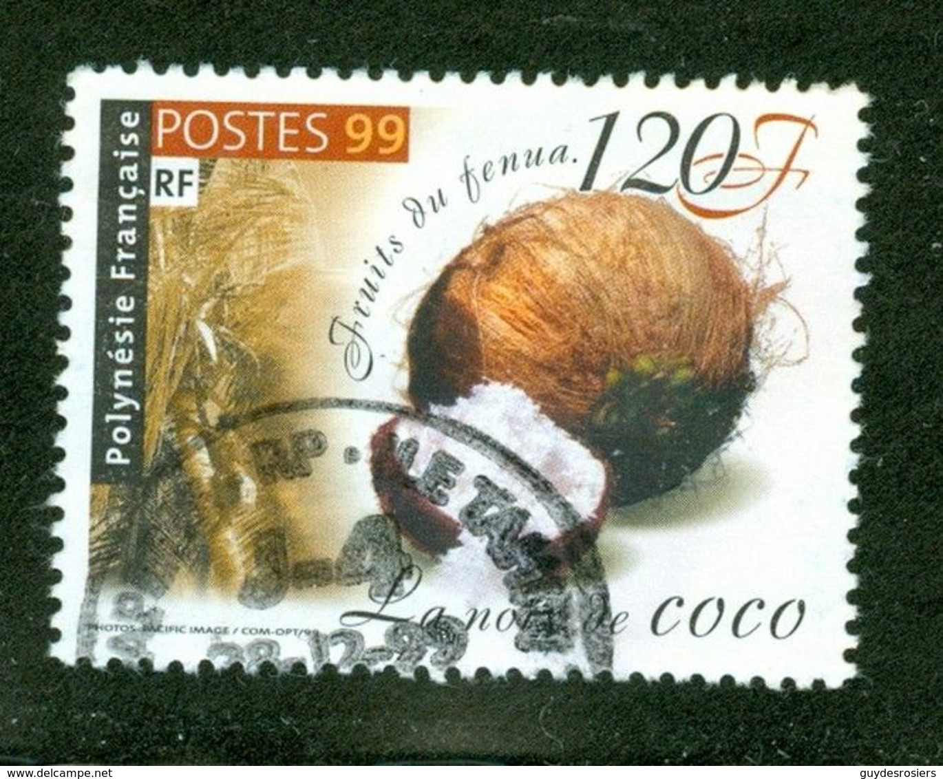 Coco; Cocotier / Coconut Tree; Polynésie Française / French Polynesia; Scott # 759; Usagé (3449) - Oblitérés