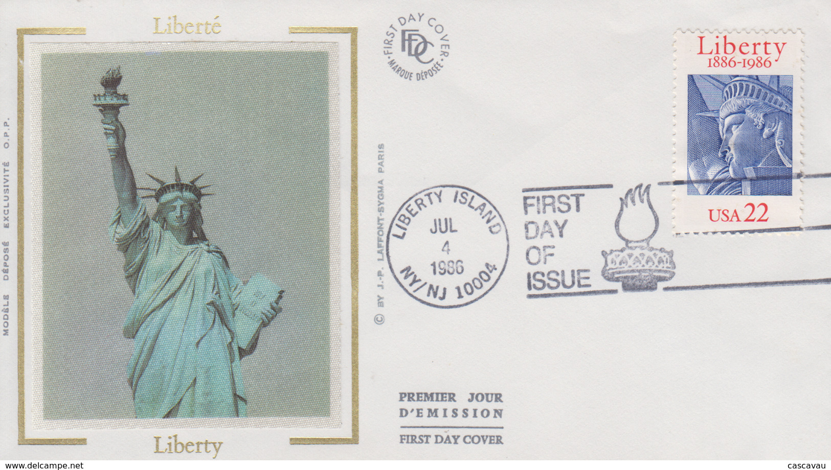 Enveloppe  FDC  1er  Jour   U.S.A   Statue  De  La  Liberté    Emission  Commune  Avec  La  France  1986 - Joint Issues