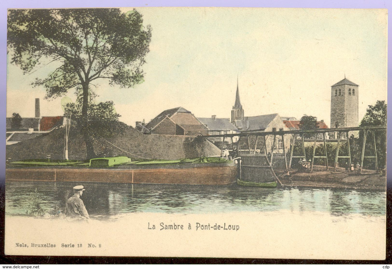 Cpa Pont De Loup  Bateau - Aiseau-Presles