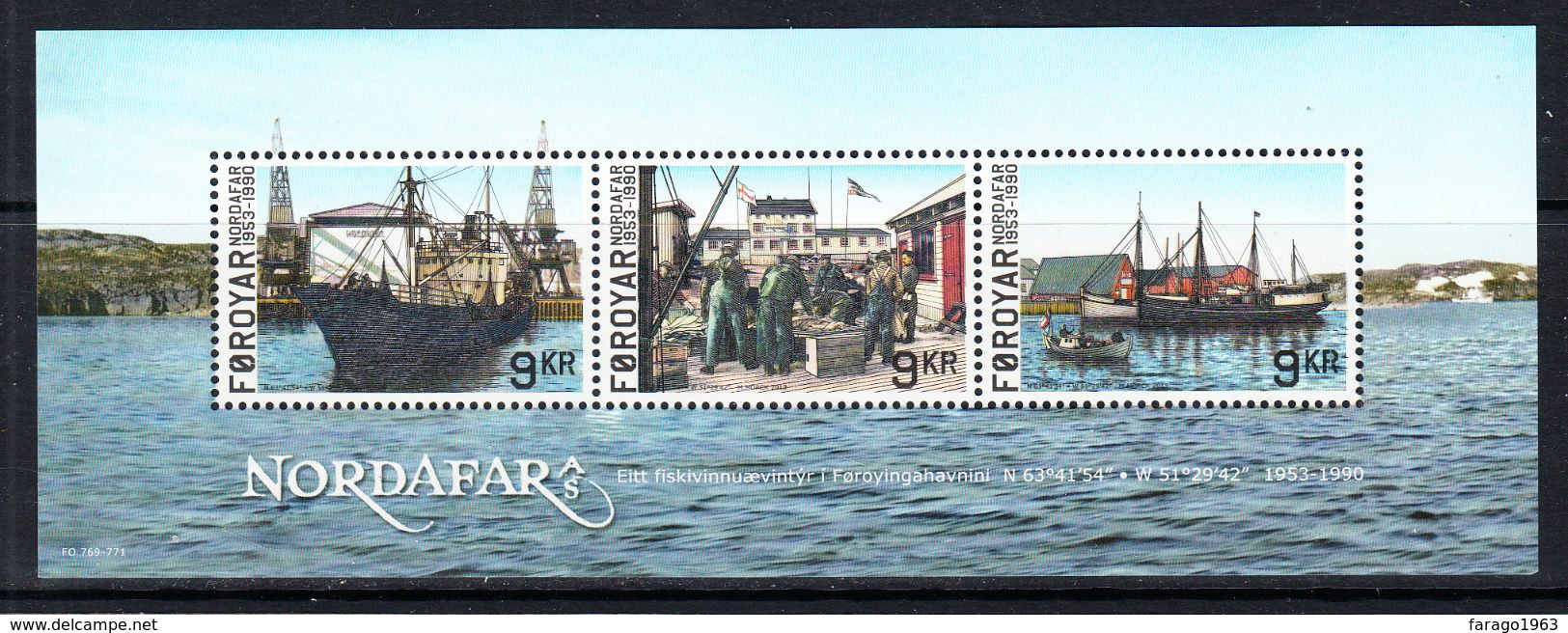 2013 Faroe Islands Nordafar Fishing Ships  Souvenir Sheet  MNH @ BELOW FACE VALUE - Faroe Islands