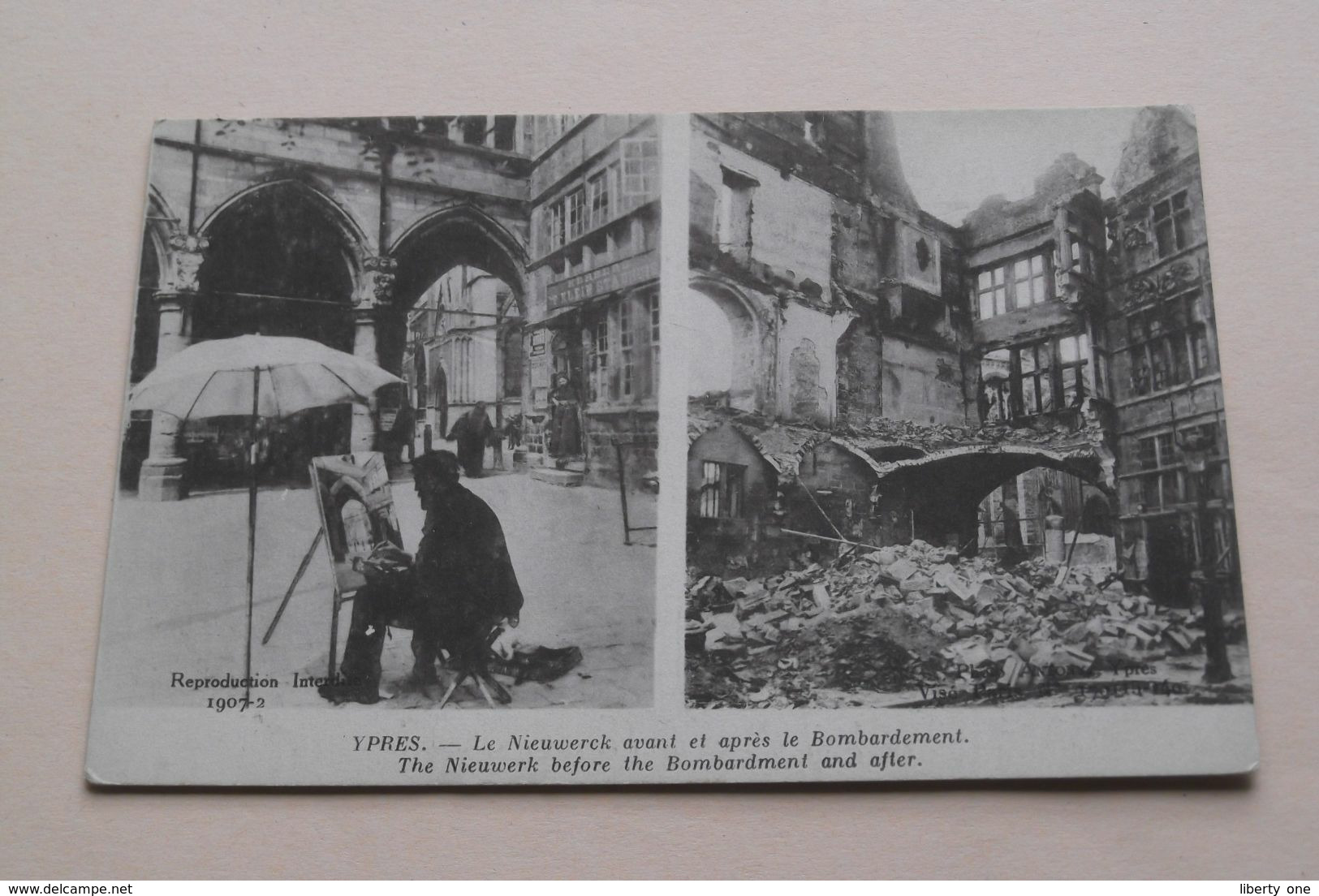 Le Nieuwerck Avant Et Après Le BOMBARDEMENT ( Antony / Neurdein ) Anno 19?? ( Zie Foto's ) ! - Ieper