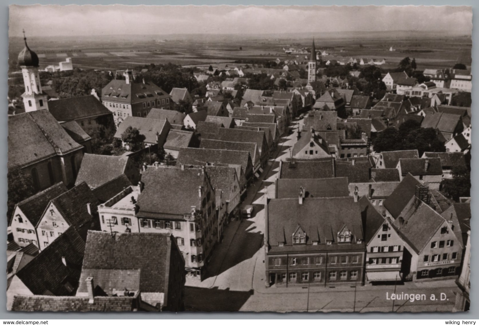 Lauingen An Der Donau - S/w Ortsansicht 1 - Lauingen