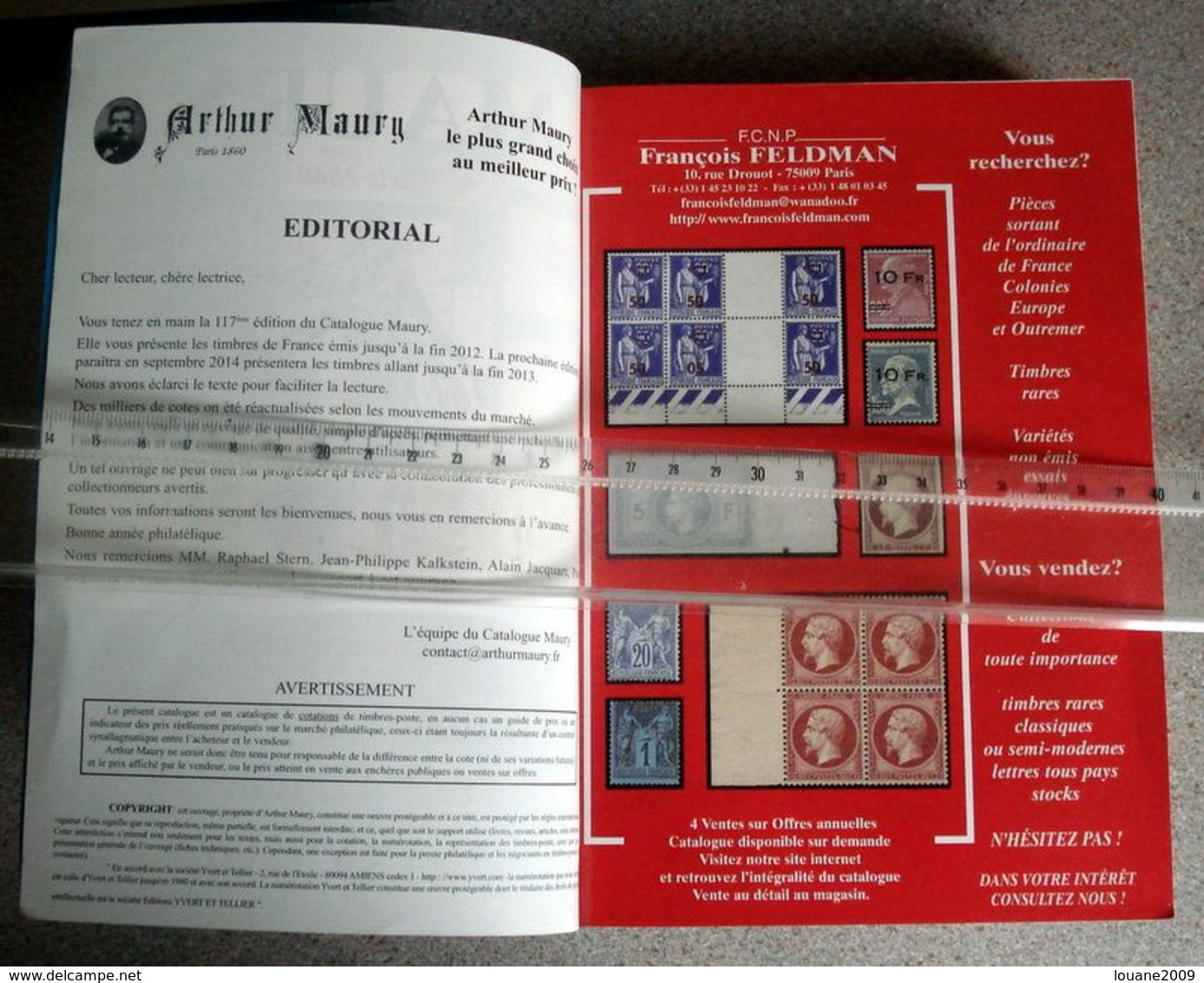 France - Catalogue de Timbres de France 2013 / 2014 Arthur Maury