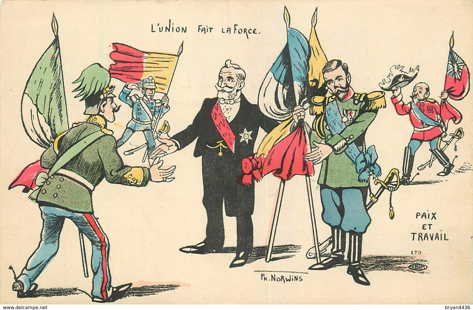 NORWINS ILLUSTRATEUR - POLITIQUE INTERNATIONALE "L' UNION FAIT LA FORCE" - CPA PRECURSEUR. - Norwins