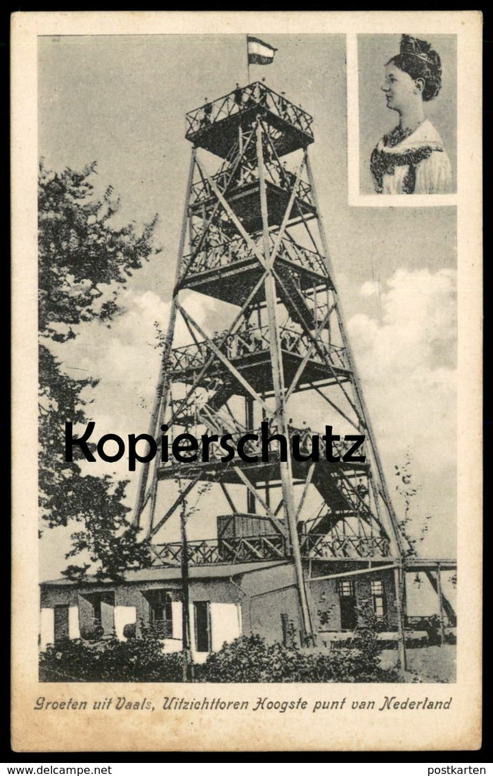 ALTE POSTKARTE GROETEN UIT VAALS UITZICHTOREN HOOGSTE PUNT VAN NEDERLAND KONINGIN Ansichtskarte AK Cpa Postcard - Vaals