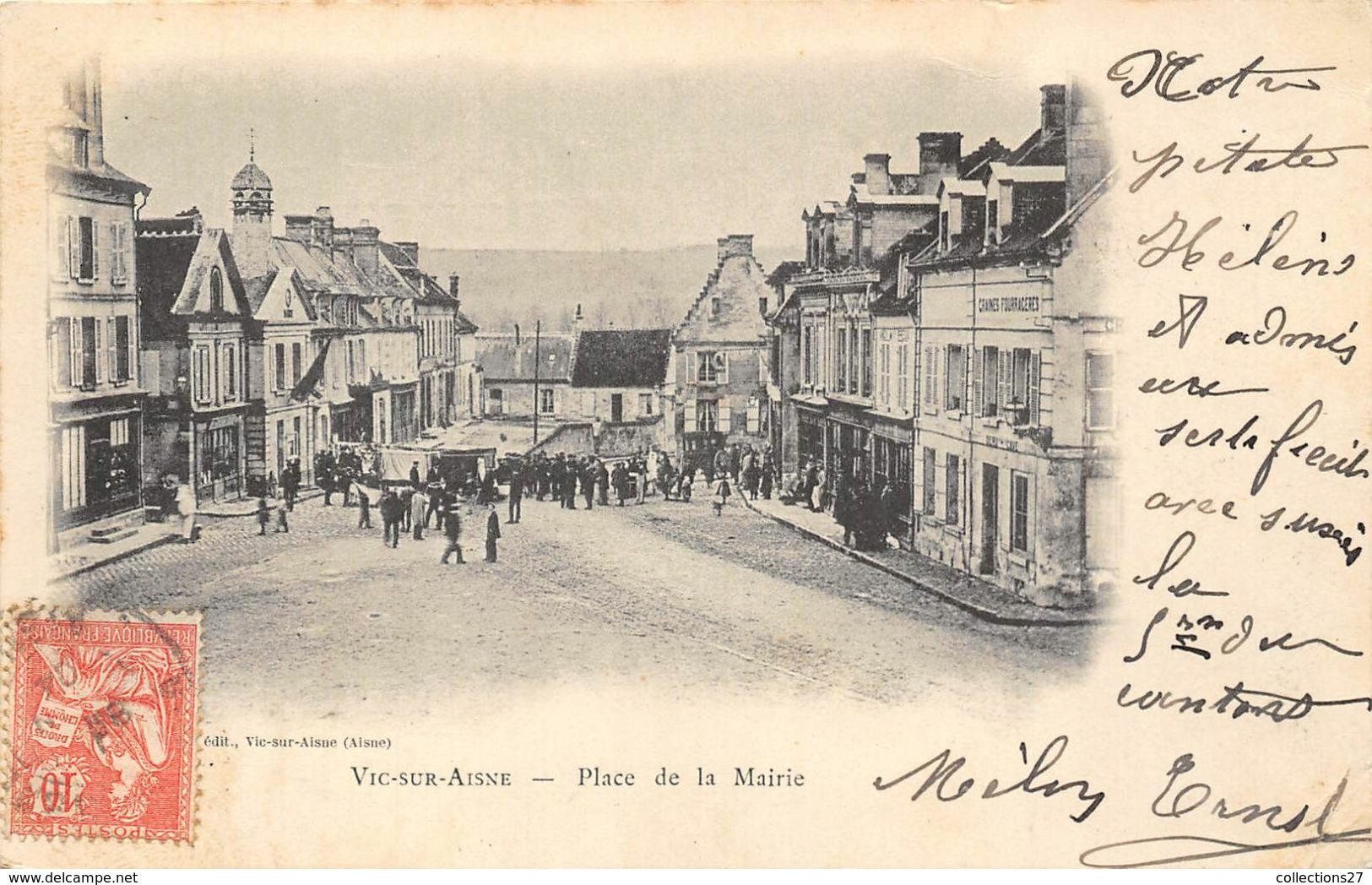 02-VIC-SUR-AISNE- PLACE DE LA MAIRIE - Vic Sur Aisne