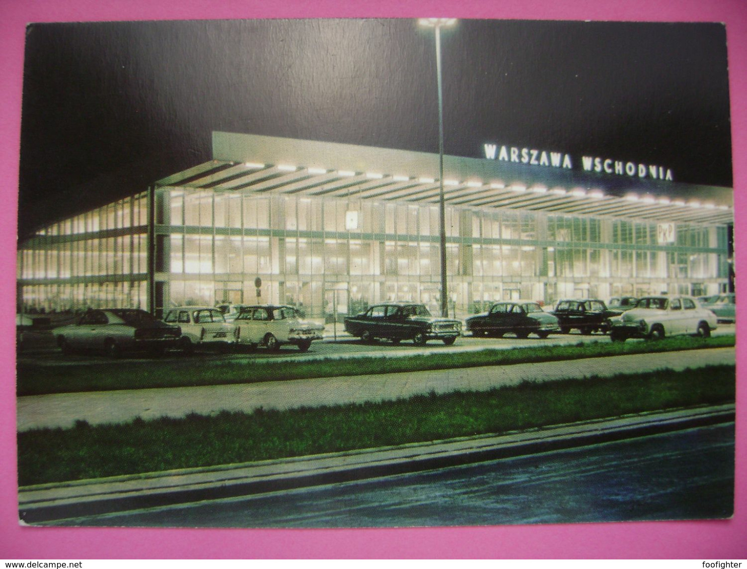 WARSZAWA Warsaw - Dworzec Wschodni - Eastern Railway Station, Old Car, Auto - 1960s Unused - Poland