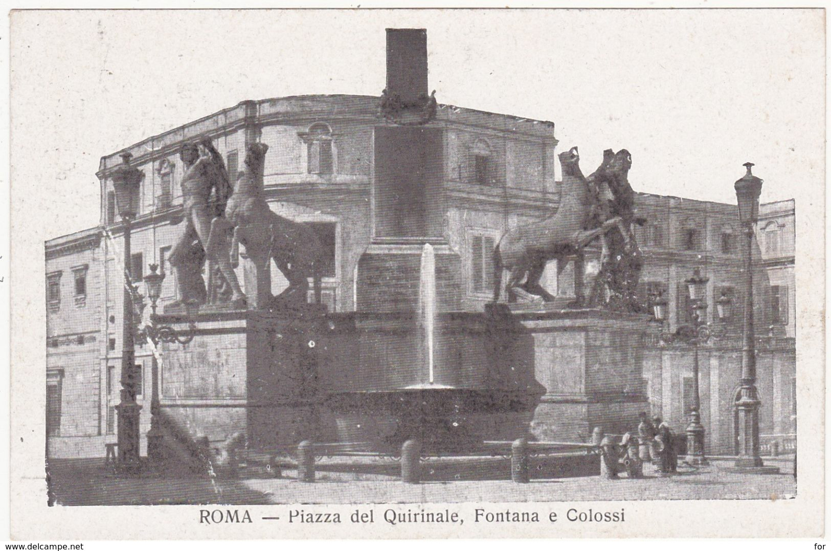 Italie : Lazio : ROMA - ROME : Piazza Del Quirinale - Fontana E Colossi : - Piazze