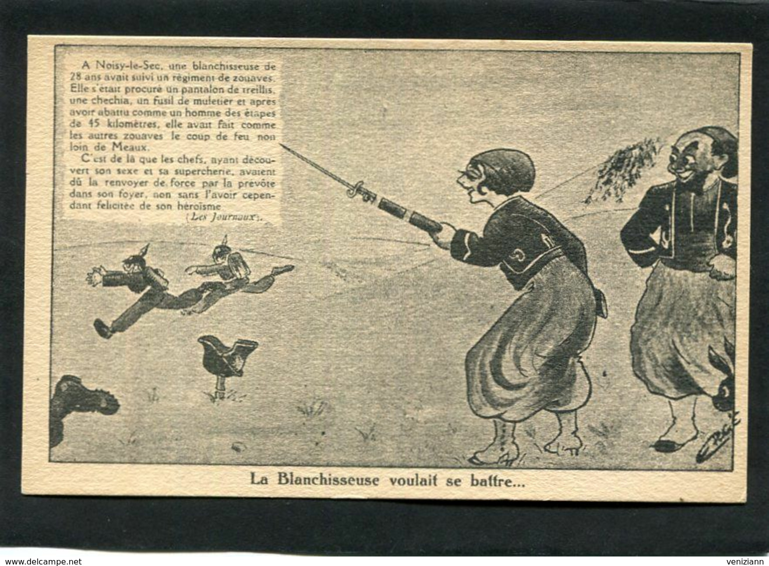 CPA - Illustration - La Blanchisseuse Voulait Se Battre... - Weltkrieg 1914-18