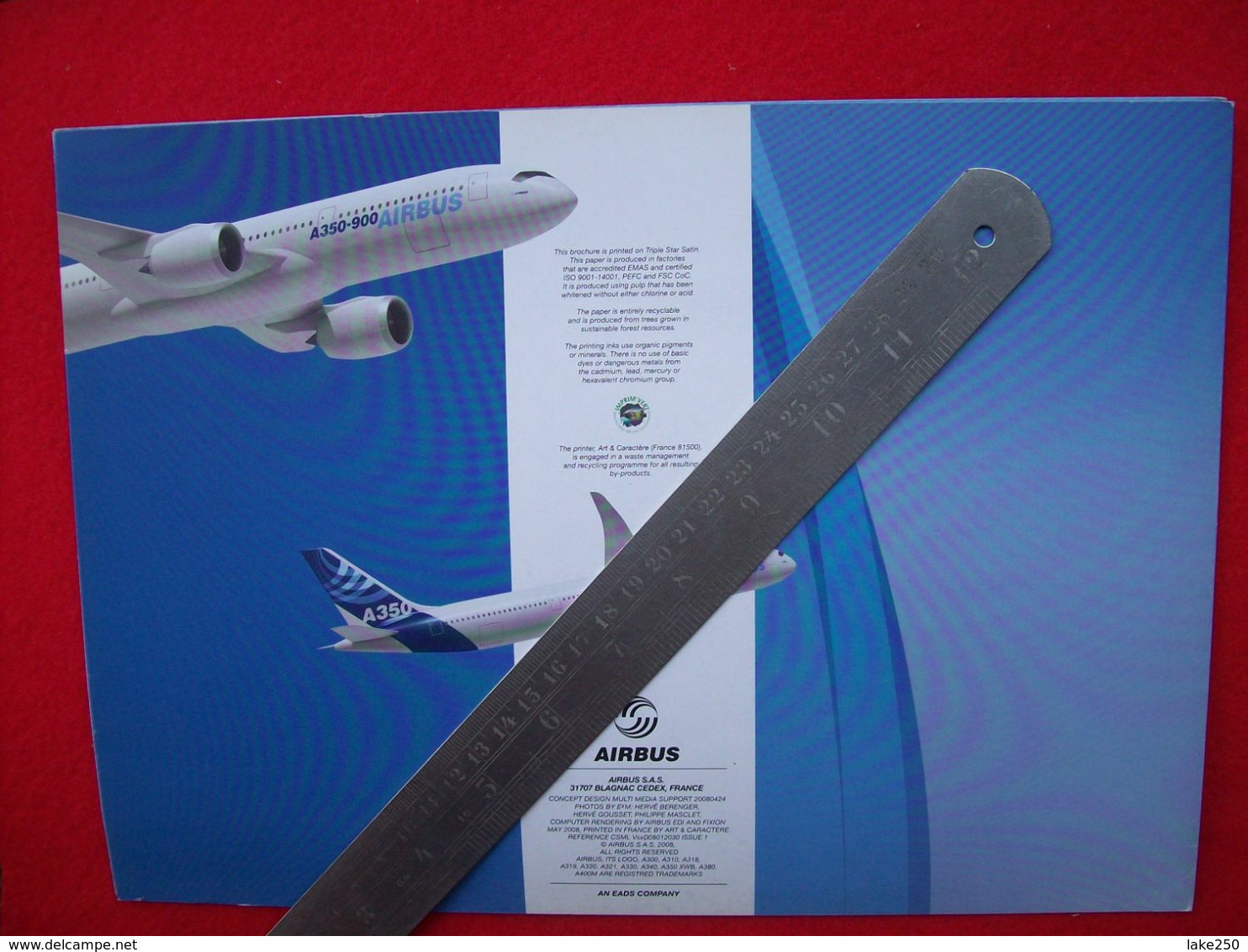 DEPLIANT  AIRBUS A350 - Cadeaux Promotionnels