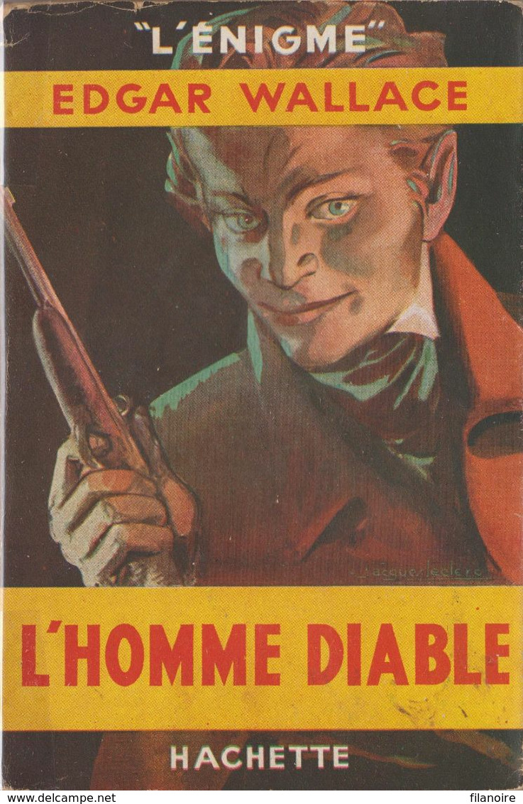 Edgar WALLACE L'Homme Diable L’Énigme Hachette (1949, Jaquette) - Hachette - Point D'Interrogation