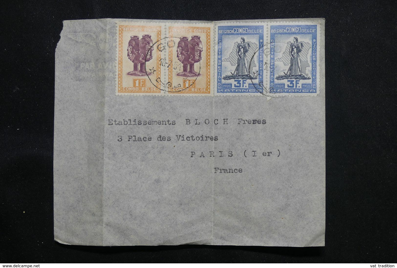 CONGO BELGE - Enveloppe De Goma Pour Paris En 1951 - L 71106 - Covers & Documents