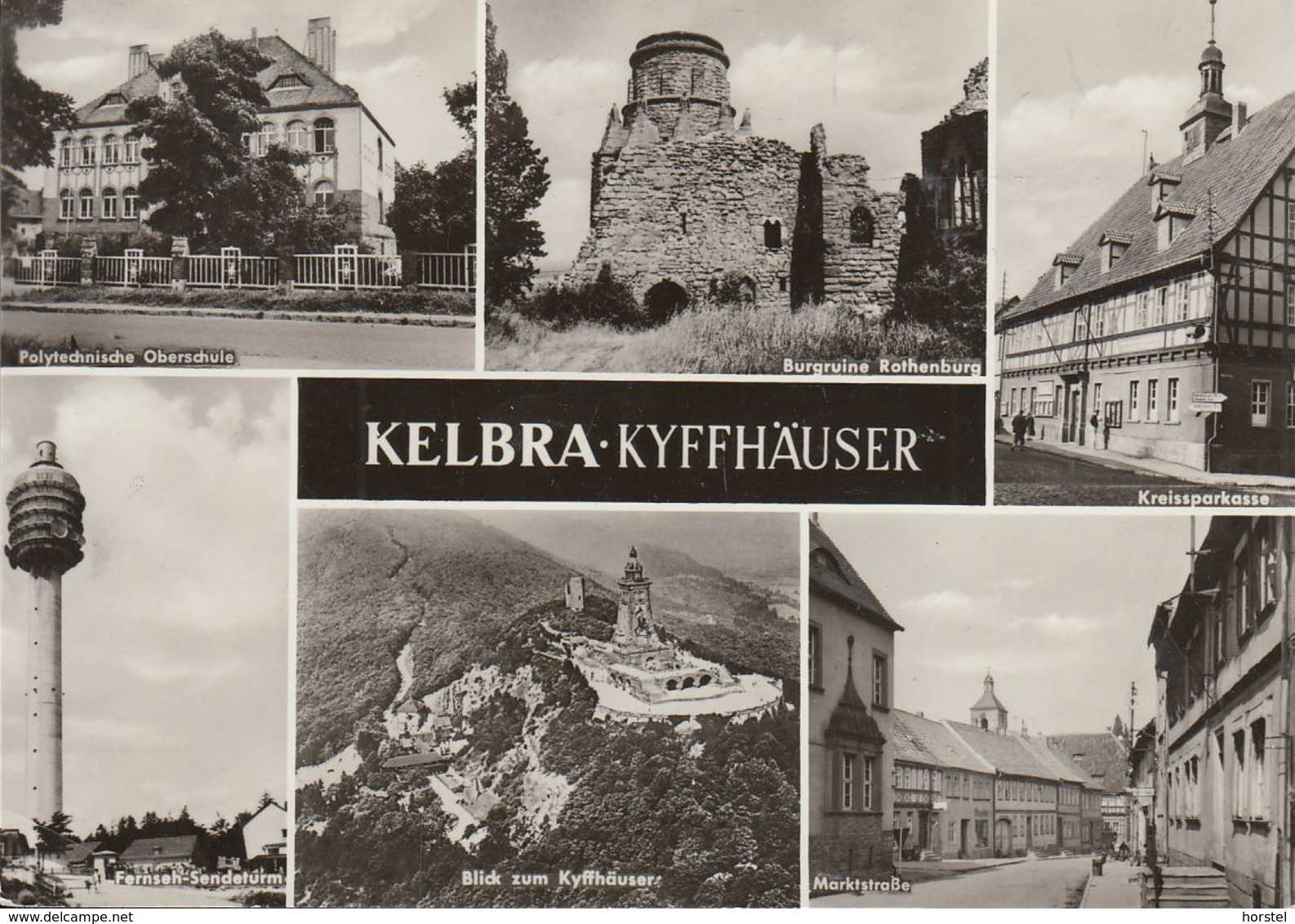 D-06537 Kelbra - Kyffhäuser - Alte Ansichten - Polytechnische Oberschule - Kreissparkasse - Kyffhäuser