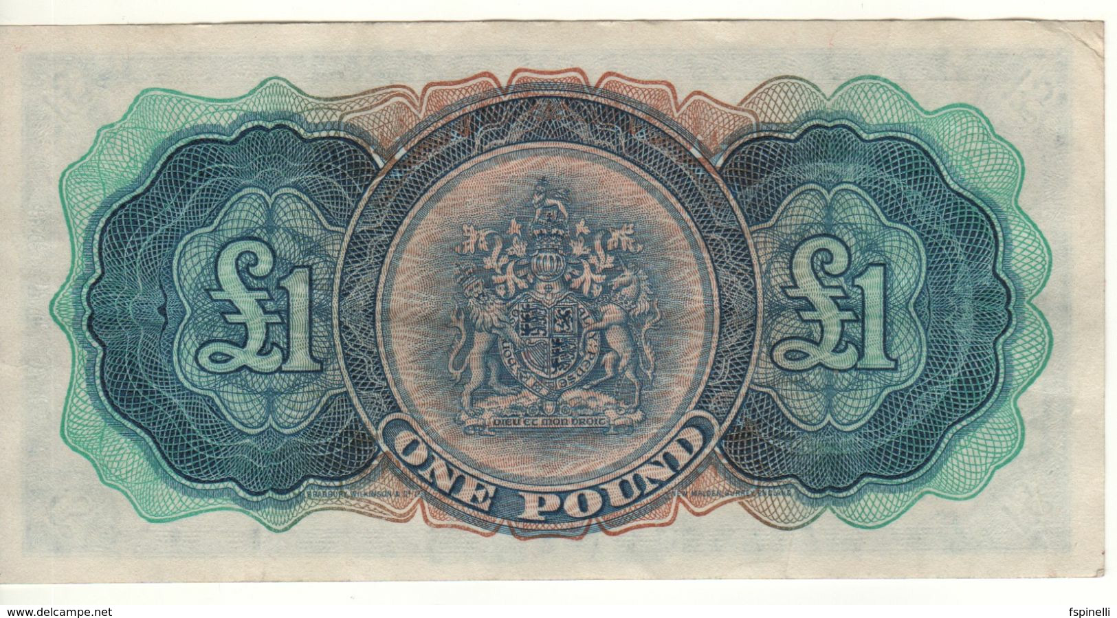 BERMUDA 1 Pound    Queen Elizabeth II  P20d    Dated 1st October 1966 - Bermude