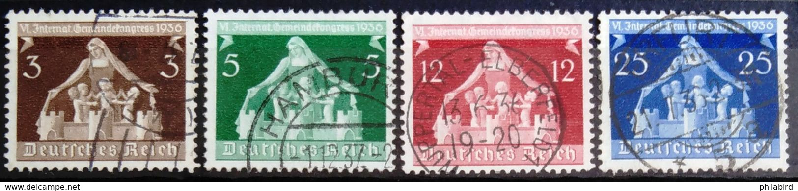 ALLEMAGNE EMPIRE                       N° 573/576                        OBLITERE - Used Stamps