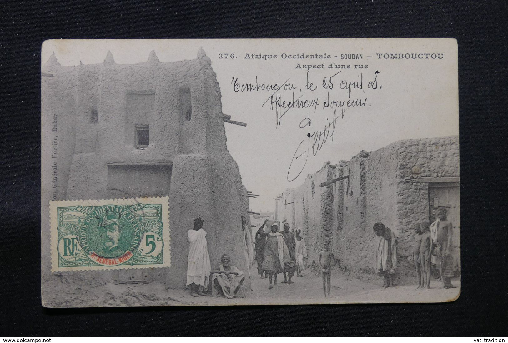 SOUDAN - Affranchissement De Tombouctou Sur Carte Postale En 1908 Pour La France - L 71176 - Lettres & Documents