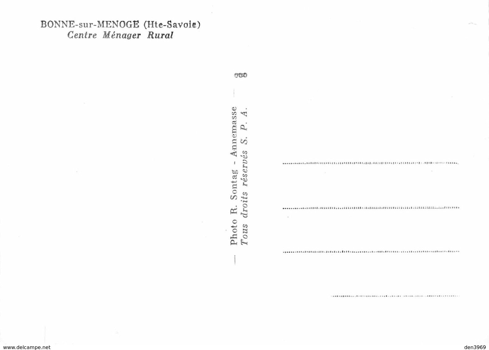 BONNE-sur-MENOGE - Centre Ménager Rural - Photo R. Sontag, Annemasse - Bonne