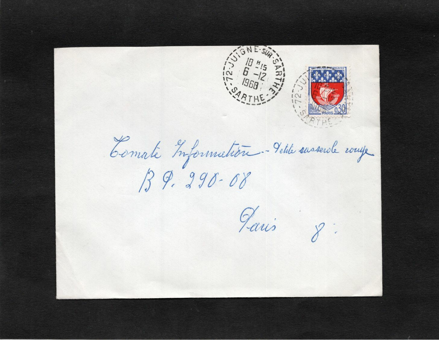 LSC 1968 - Cachet  Perlé  JUIGNE SUR SARTHE  (Sarthe)  Sur YT 1354B - 1961-....