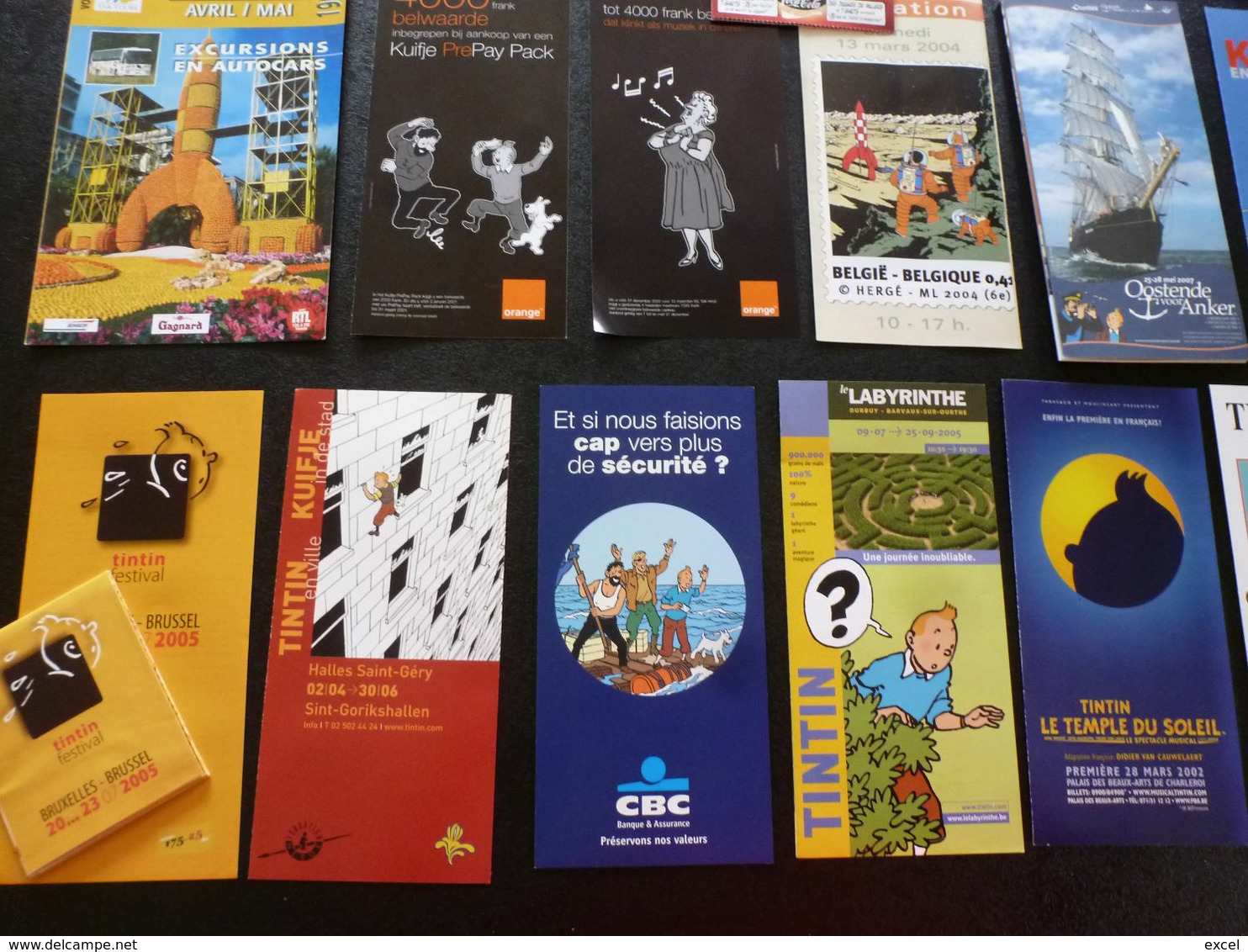 Folders Pub Tintin - Ansichtskarten