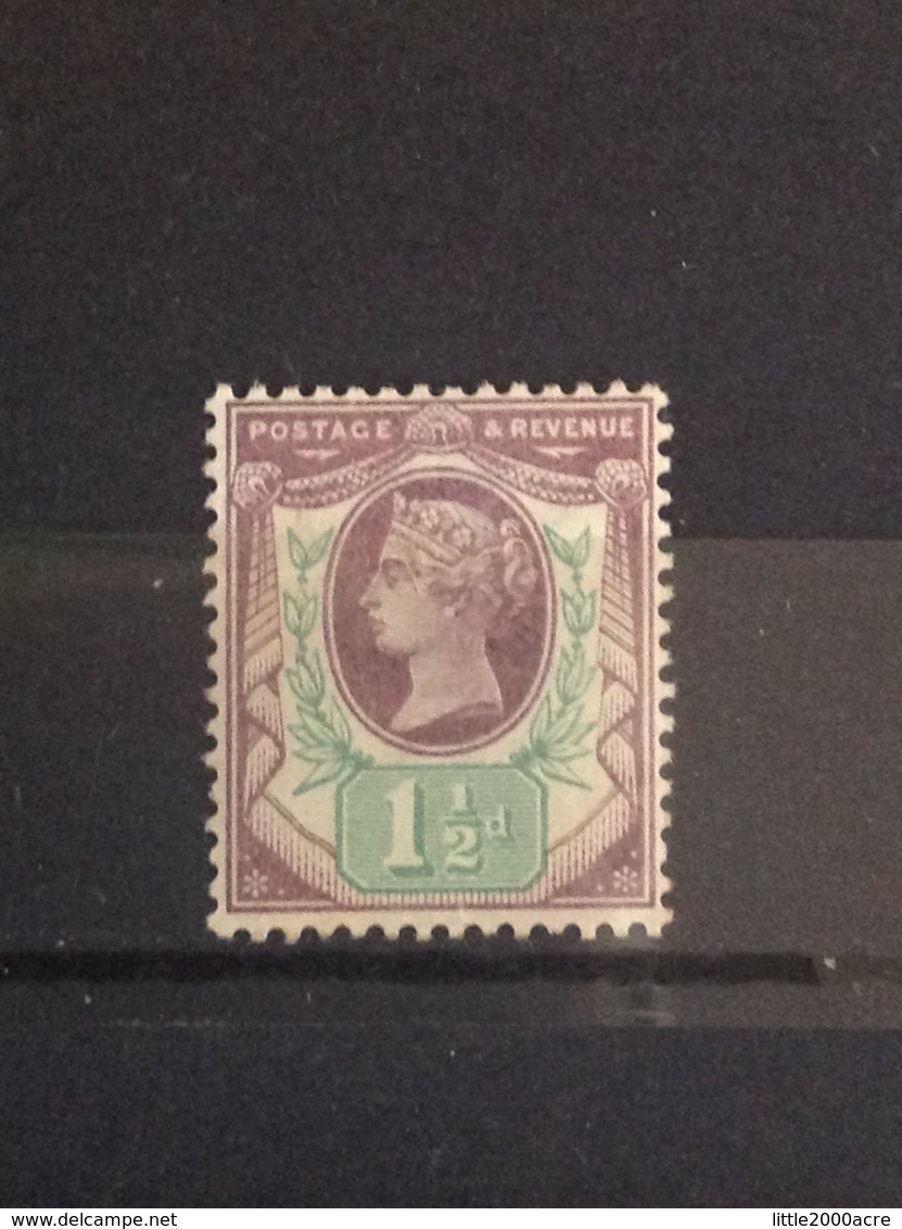 GB 1887-92 1 1/2d Purple And Green Mint SG 198 (creased) - Unused Stamps